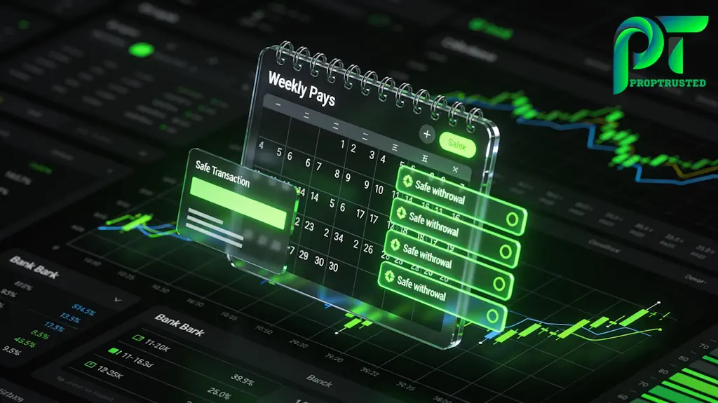 FundedNext Forex weekly payout system and liquidity processing calendar illustration for 2026.