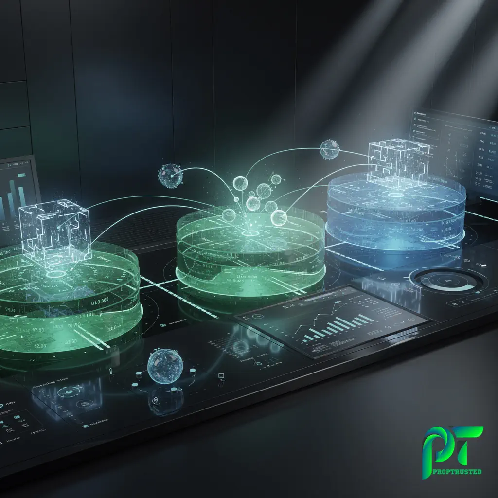 Conceptual visualization of Smart Money Concepts, institutional order flow, and liquidity pools for NFP trading.