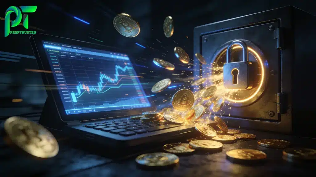 Fastest paying prop firms in 2026 showing secure and instant crypto and bank wire payout mechanisms for funded traders.
